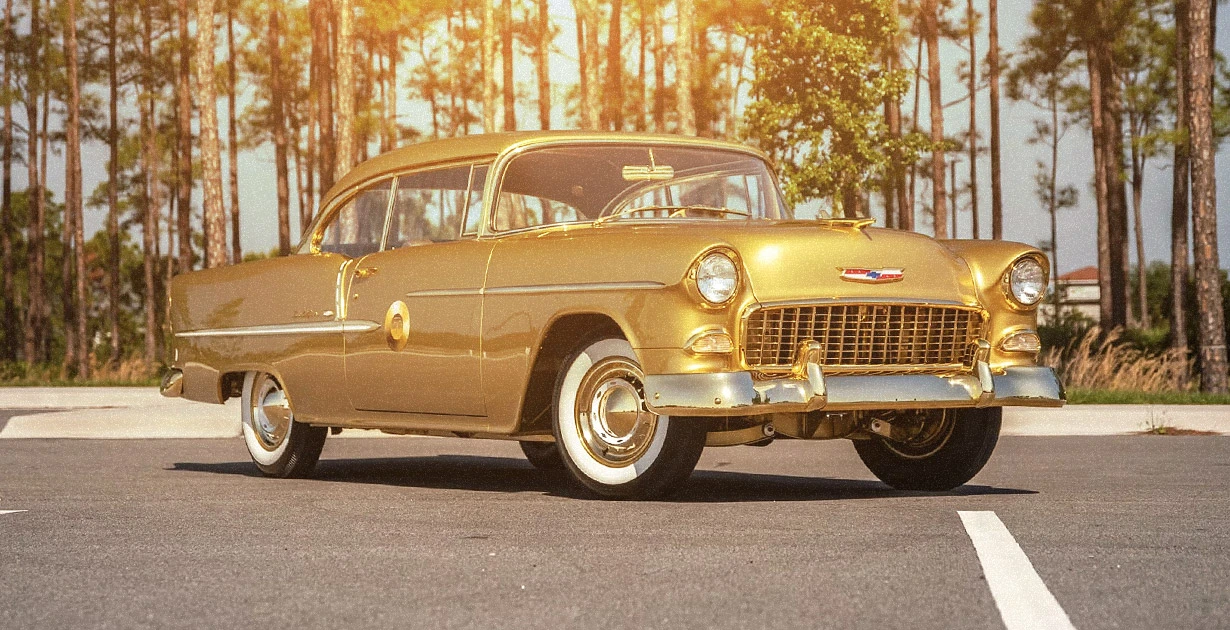 Return of the legend: golden Chevrolet Bel Air