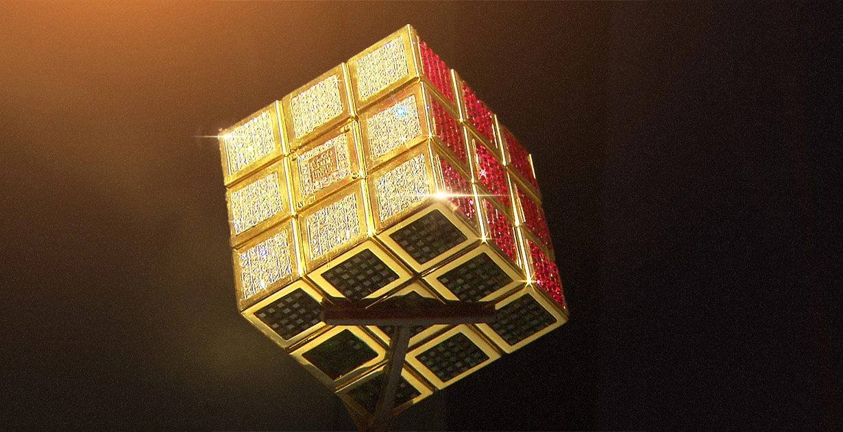 Cubo de Rubik dorado: ¡único en su género!